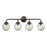 Atlas Lighting Beckett 33'' Wide 4Lt Vanity Light, Bronze/Clear
