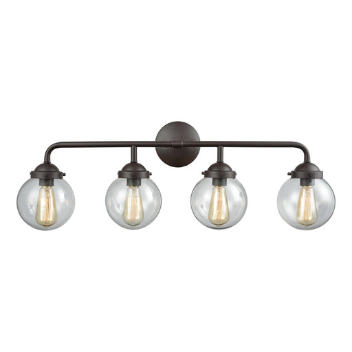 Atlas Lighting Beckett 33'' Wide 4Lt Vanity Light, Bronze/Clear