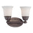 Atlas Lighting Bella 13'' Wide 2Lt Vanity Light, Oiled Bronze/White - WL11206-BZ