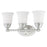 Atlas Lighting Bella 18''W 3Lt Vanity Light, Brushed Nickel/White