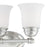 Atlas Lighting Bella 18''W 3Lt Vanity Light, Brushed Nickel/White