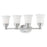 Atlas Lighting Bella 24.5'' Wide 4Lt Vanity Light, Nickel/White