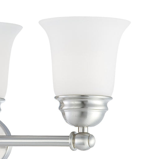 Atlas Lighting Bella 24.5'' Wide 4Lt Vanity Light, Nickel/White
