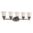 Atlas Lighting Bella 31'' Wide 5Lt Vanity Light, Oiled Bronze/White