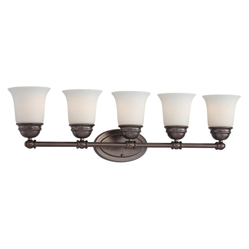 Atlas Lighting Bella 31'' Wide 5Lt Vanity Light, Oiled Bronze/White