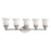 Atlas Lighting Bella 31''W 5Lt Vanity Light, Brushed Nickel/White