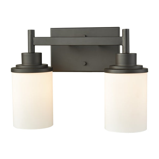 Atlas Lighting Belmar 13'' Wide 2Lt Vanity Light, Bronze/White