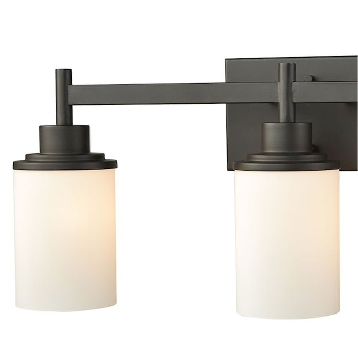 Atlas Lighting Belmar 22'' Wide 3Lt Vanity Light, Bronze/White