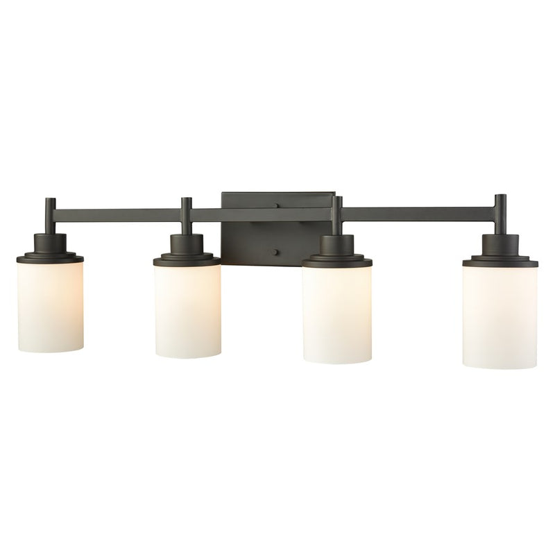 Atlas Lighting Belmar 31'' Wide 4Lt Vanity Light, Bronze/White