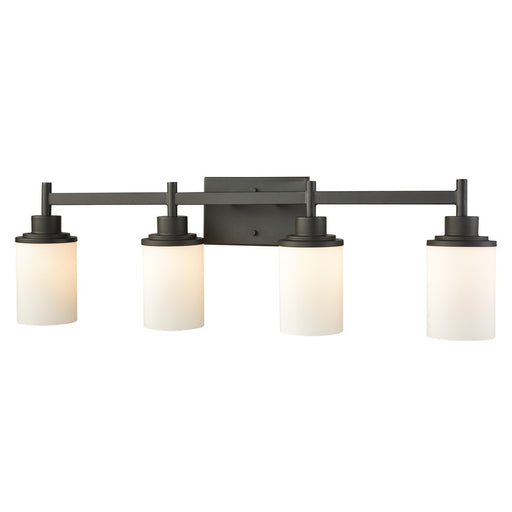 Atlas Lighting Belmar 31'' Wide 4Lt Vanity Light, Bronze/White