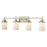 Atlas Lighting Belmar 31'' Wide 4Lt Vanity Light, Nickel/White