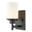 Atlas Lighting Belmar 9'' High 1Lt Sconce, Oil Rubbed Bronze/White