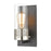 Atlas Lighting Bergenline 10'' High 1Lt Sconce, Matte Black/Clear