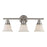 Atlas Lighting Berwick 26.5'' Wide 3Lt Vanity Light, Nickel/White