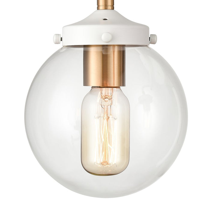 Atlas Lighting Boudreaux 15'' Wide 2Lt Vanity Light, White/Clear
