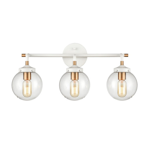 Atlas Lighting Boudreaux 24'' Wide 3Lt Vanity Light, White/Clear