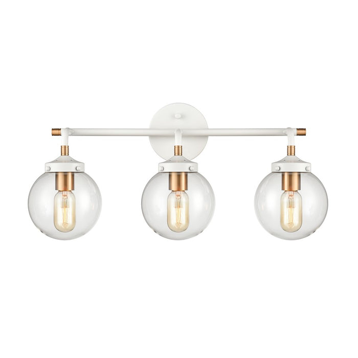 Atlas Lighting Boudreaux 24'' Wide 3Lt Vanity Light, White/Clear