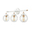 Atlas Lighting Boudreaux 24'' Wide 3Lt Vanity Light, White/Clear