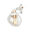 Atlas Lighting Boudreaux 24'' Wide 3Lt Vanity Light, White/Clear