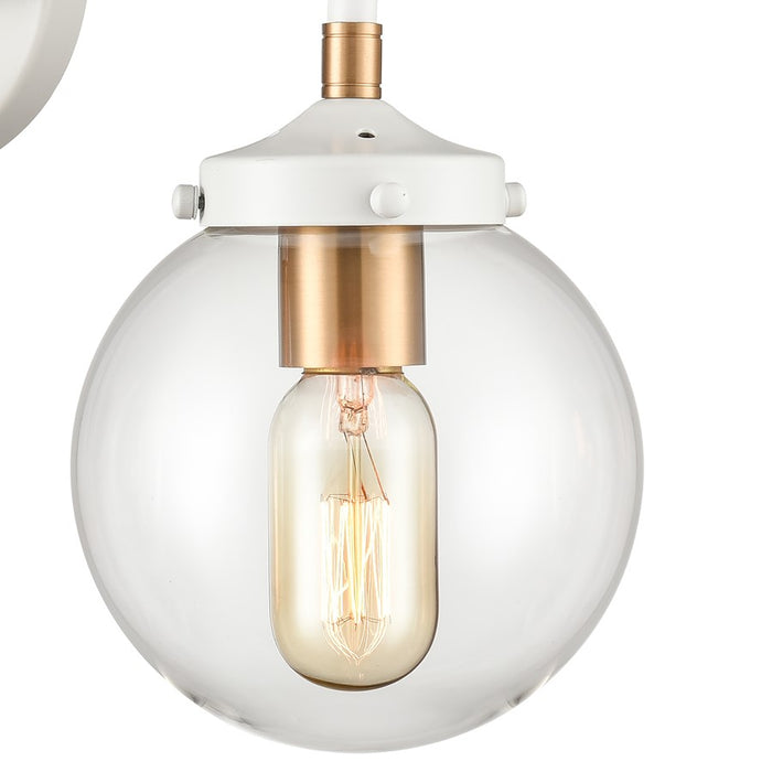 Atlas Lighting Boudreaux 24'' Wide 3Lt Vanity Light, White/Clear