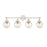 Atlas Lighting Boudreaux 33'' Wide 4Lt Vanity Light, White/Clear