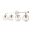 Atlas Lighting Boudreaux 33'' Wide 4Lt Vanity Light, White/Clear