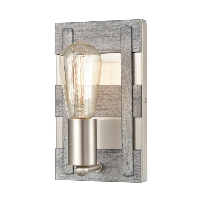 Atlas Lighting Brigantine 9'' High 1Lt Sconce, Weathered Driftwood