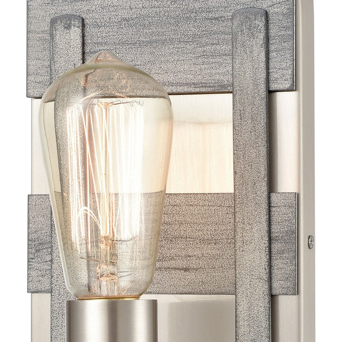 Atlas Lighting Brigantine 9'' High 1Lt Sconce, Weathered Driftwood
