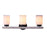 Atlas Lighting Briggs 24'' Wide 3Lt Vanity Light, Black/White