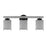 Atlas Lighting Briggs 24'' Wide 3Lt Vanity Light, Black/White