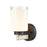 Atlas Lighting Briggs 5'' Wide 1Lt Vanity Light, Black/White