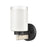 Atlas Lighting Briggs 5'' Wide 1Lt Vanity Light, Black/White