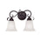 Atlas Lighting Brighton 11'' High 2Lt Vanity Light, Bronze/White