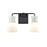 Atlas Lighting Brookville 15'' Wide 2Lt Vanity Light, Black/White