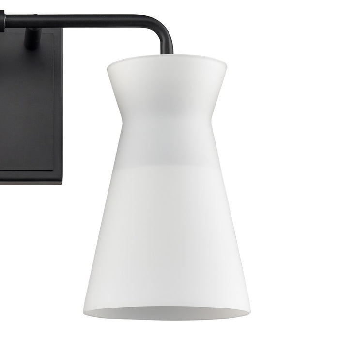 Atlas Lighting Brookville 15'' Wide 2Lt Vanity Light, Black/White