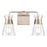 Atlas Lighting Brookville 15'' Wide 2Lt Vanity Light, Nickel/Clear