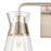 Atlas Lighting Brookville 15'' Wide 2Lt Vanity Light, Nickel/Clear