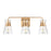 Atlas Lighting Brookville 22'' Wide 3Lt Vanity Light, Brass/Clear