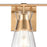 Atlas Lighting Brookville 22'' Wide 3Lt Vanity Light, Brass/Clear
