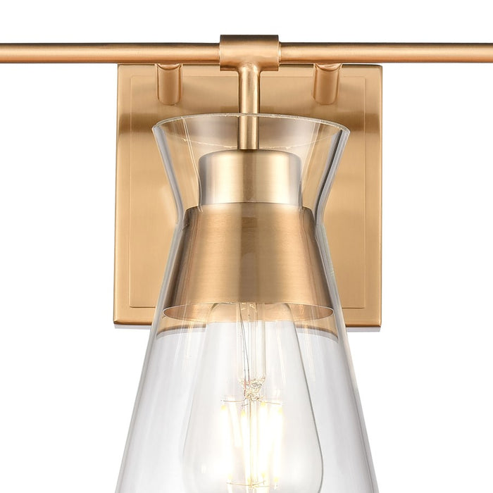 Atlas Lighting Brookville 22'' Wide 3Lt Vanity Light, Brass/Clear