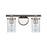 Atlas Lighting Burrow 15'' Wide 2Lt Vanity Light, Nickel/Clear