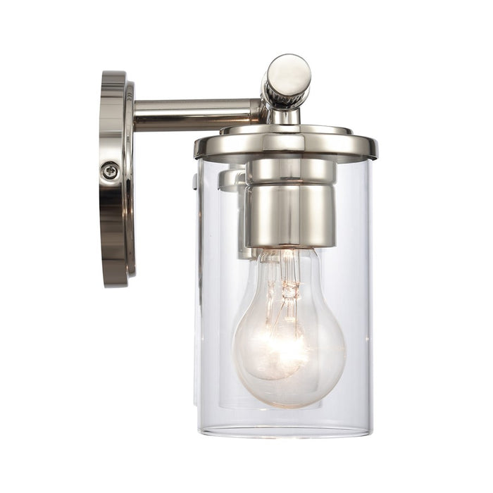 Atlas Lighting Burrow 15'' Wide 2Lt Vanity Light, Nickel/Clear