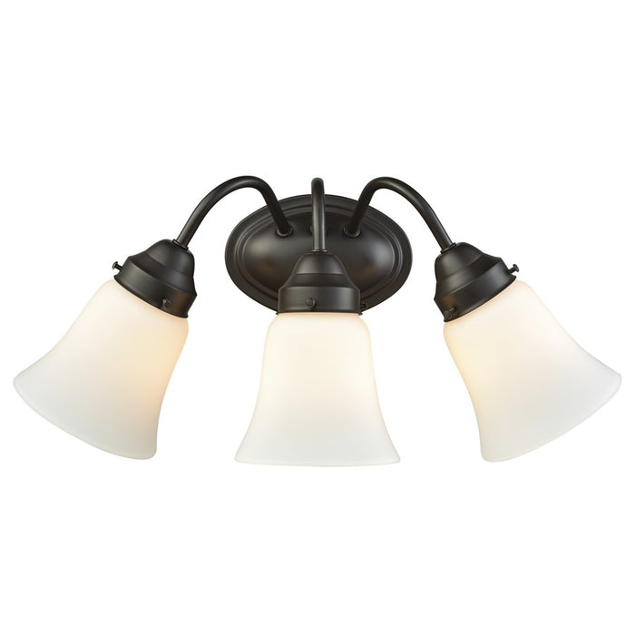 Atlas Lighting Califon 17'' Wide 3Lt Vanity Light, Bronze/White