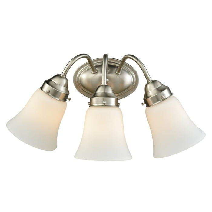 Atlas Lighting Califon 17'' Wide 3Lt Vanity Light, Nickel/White