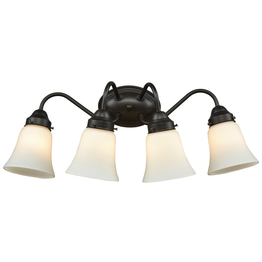 Atlas Lighting Califon 23'' Wide 4Lt Vanity Light, Bronze/White