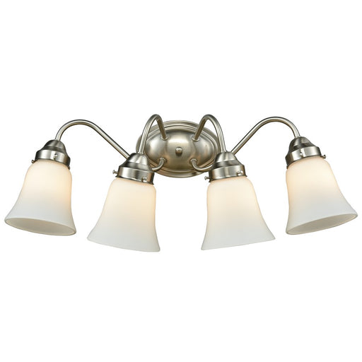 Atlas Lighting Califon 23'' Wide 4Lt Vanity Light, Nickel/White