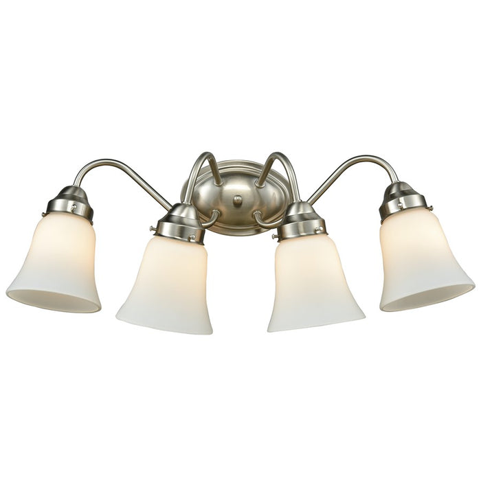 Atlas Lighting Califon 23'' Wide 4Lt Vanity Light, Nickel/White