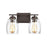 Atlas Lighting Calistoga 14'' Wide 2Lt Vanity Light, Bronze/Clear