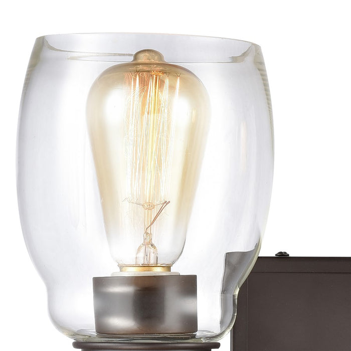 Atlas Lighting Calistoga 14'' Wide 2Lt Vanity Light, Bronze/Clear