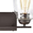 Atlas Lighting Calistoga 14'' Wide 2Lt Vanity Light, Bronze/Clear